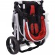 Бебешка количка 3-в-1, алуминиева, червено и черно