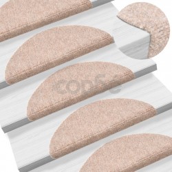 Самозалепващи стелки за стъпала, 15 бр, 54x16x4 см, кафяви