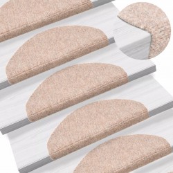 Самозалепващи стелки за стъпала, 15 бр, 65x21x4 см, кафяви