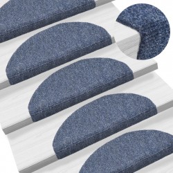 Самозалепващи стелки за стъпала, 15 бр, 65x21x4 см, сини