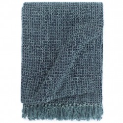 Декоративно одеяло, памук, 220x250 см, индигово синьо