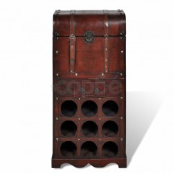 Дървен шкаф за вино със стойка за 9 бутилки 