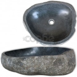 Овална мивка от речен камък, 38-45 см