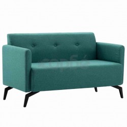 2-местен диван, тапицерия от плат, 115x60x67 см, зелен