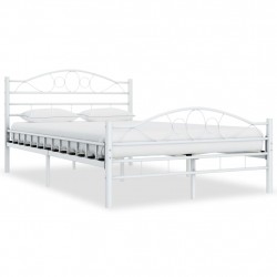 Рамка за легло, бяла, метал, 120x200 cм