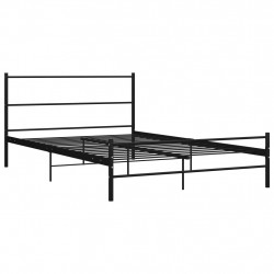 Рамка за легло, черна, метал, 140x200 cм