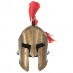 Гръцки военен шлем антична реплика ЛАРП месингов цвят стомана