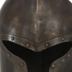 Средновековен рицарски шлем антик реплика ЛАРП сребрист стомана