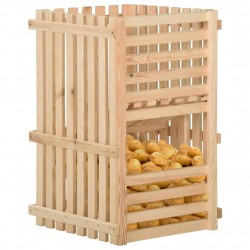 Кутия за картофи, 50x50x80 см, борово дърво масив