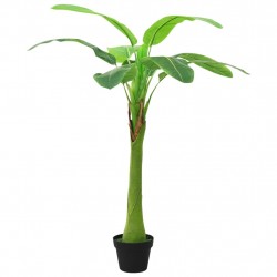 Изкуствено растение банан със саксия, 115 см, зелено