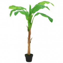 Изкуствено бананово дърво със саксия, 165 см, зелено