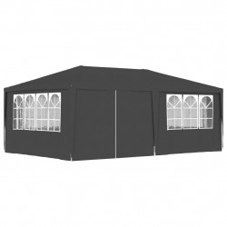 Професионална парти шатра със стени 4х6 м антрацит 90 г/м²