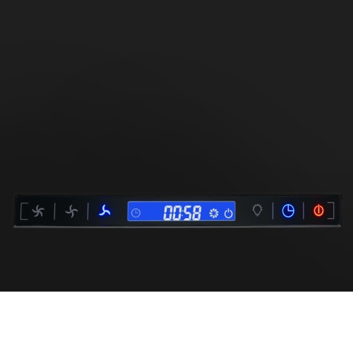Висящ аспиратор остров LCD сензор 37 см прахово покрита стомана Висящ аспиратор остров LCD сензор 37 см прахово покрита стомана