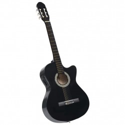 Уестърн акустична cutaway китара с еквалайзер, 6 струни, черна