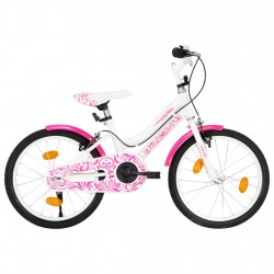 Детски велосипед, 18 цола, розово и бяло