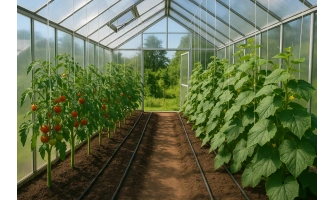 Домати и краставици в оранжерия