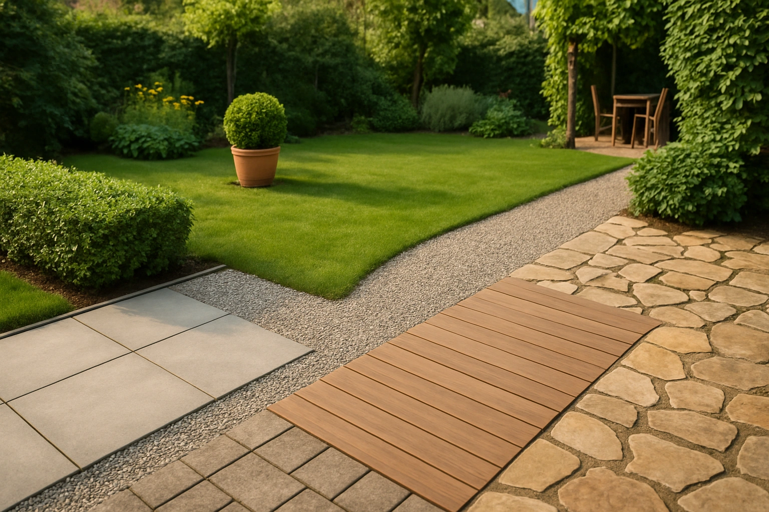 Евтина настилка за двор