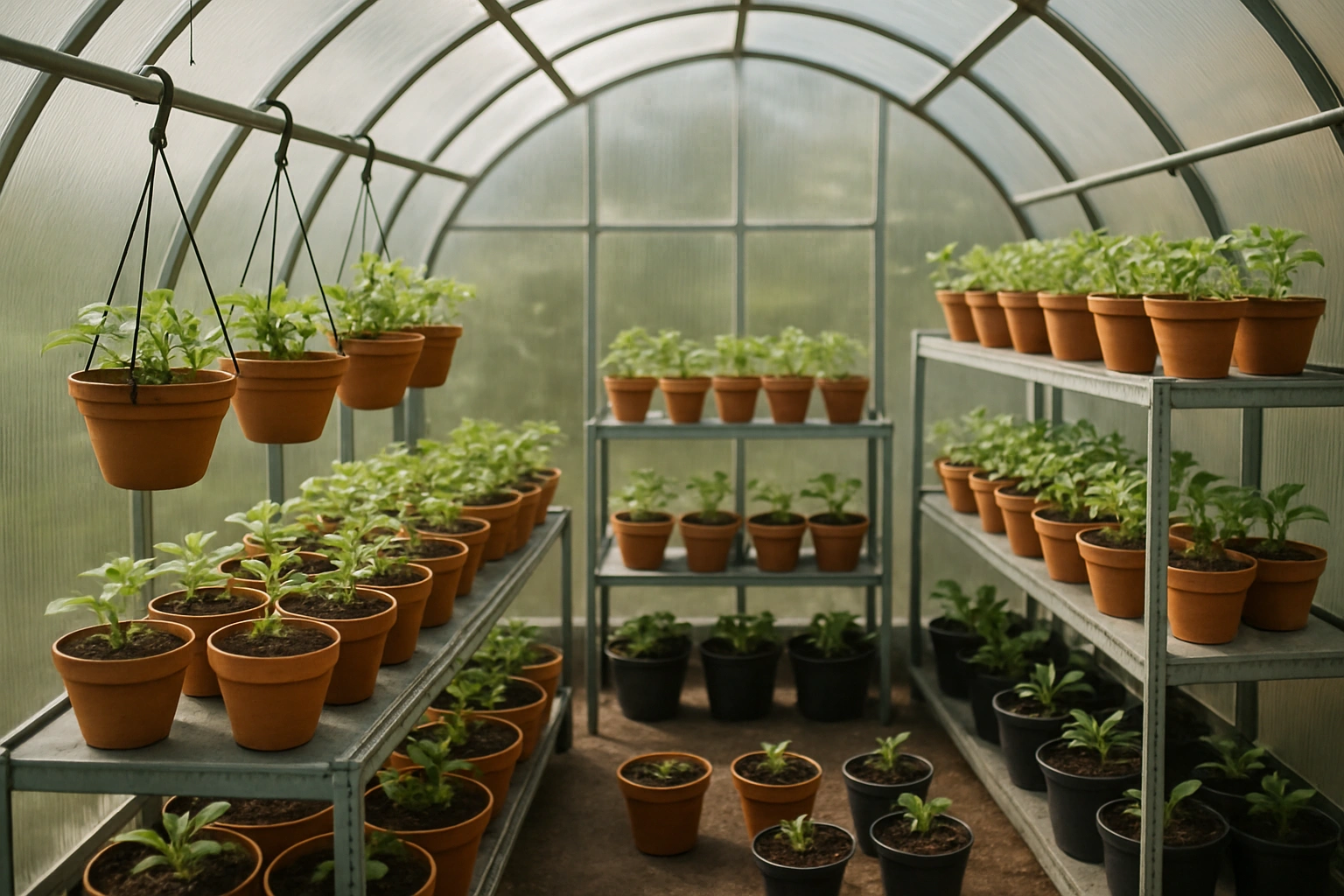 Как да организирам пространството в малка оранжерия?