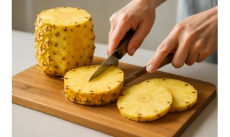 Как се реже ананас