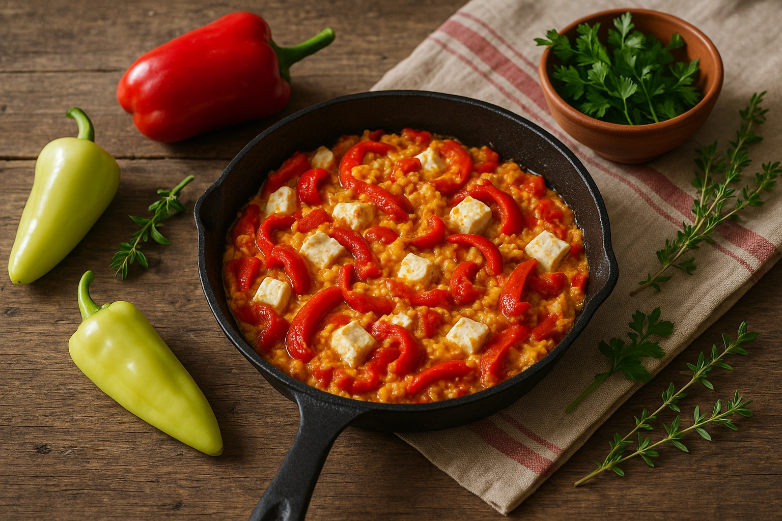Миш маш с печени чушки