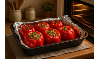 Пълнени чушки с кайма и ориз