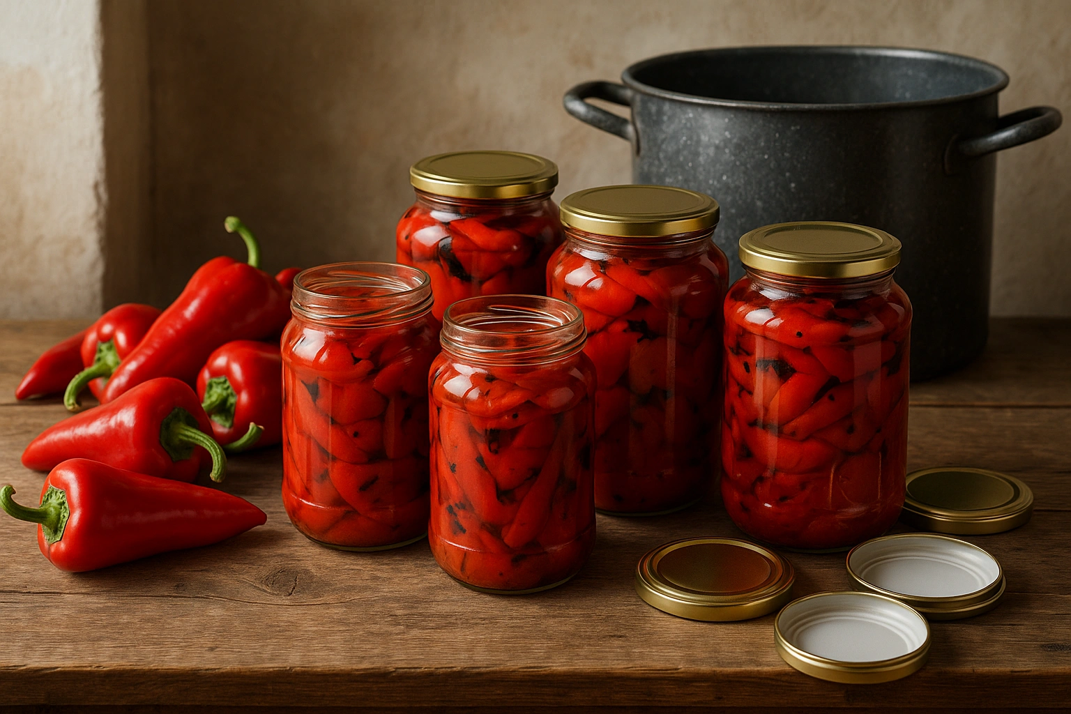 Печени чушки в буркани