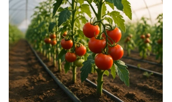 Поливане на домати в оранжерия