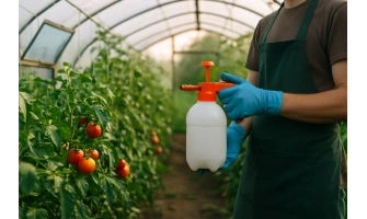 Пръскане на домати в оранжерия