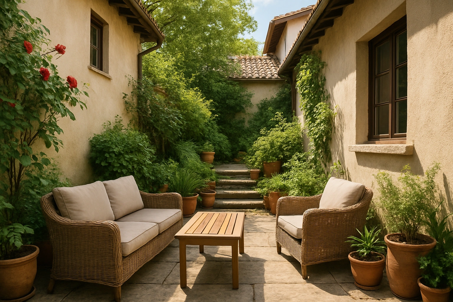 Вътрешен двор заобиколен от сгради