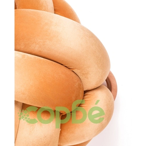 Пуф табуретка кадифе златна горчица ➤ топ цена ➤ sorbe.bg