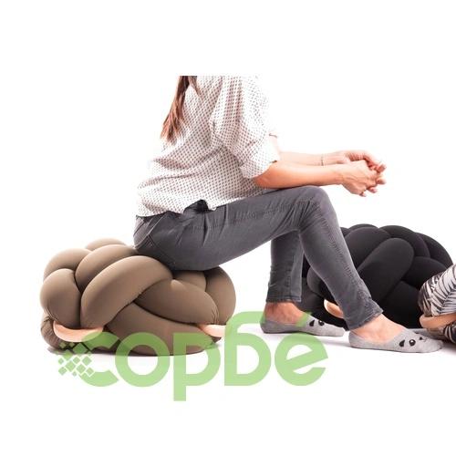 Пуф табуретка зелен микрофибър ➤ топ цена ➤ sorbe.bg