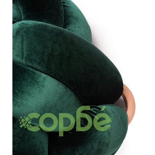 Пуф табуретка зелено кадифе ➤ топ цена ➤ sorbe.bg