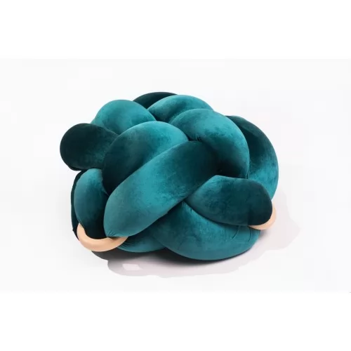 Пуф табуретка тюркоаз кадифе ➤ топ цена ➤ sorbe.bg