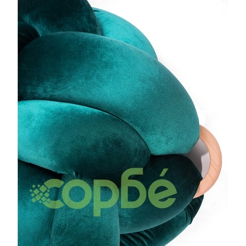 Пуф табуретка тюркоаз кадифе ➤ топ цена ➤ sorbe.bg