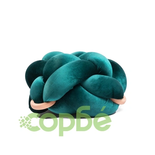 Пуф табуретка тюркоаз кадифе ➤ топ цена ➤ sorbe.bg