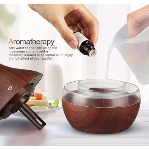 Овлажнител и ароматизатор 300 мл капацитет, USB, с тампон,LED светлини и дистанционно управление ➤ топ цена ➤ sorbe.bg