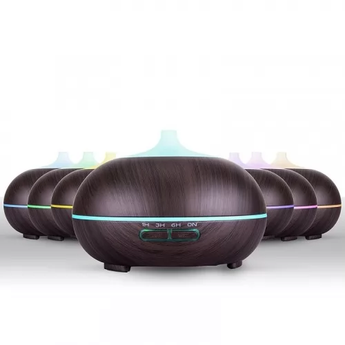 Овлажнител и ароматизатор 400ml капацитет, без тампон, с таймер, LED осветление и дистанционно управление ➤ топ цена ➤ sorbe.bg