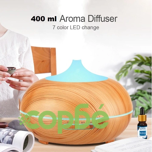 Овлажнител и ароматизатор 400ml капацитет, без тампон, с таймер, LED осветление и дистанционно управление ➤ топ цена ➤ sorbe.bg