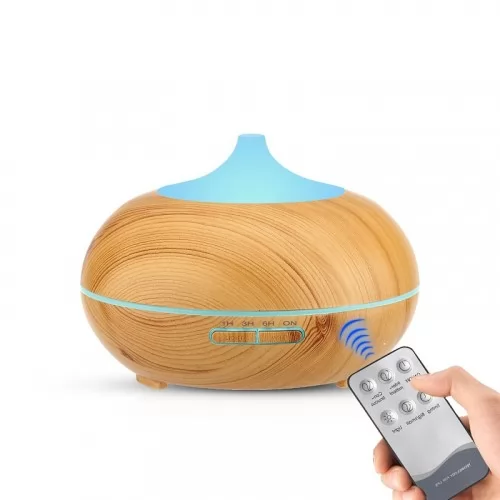 Овлажнител и ароматизатор 400ml капацитет, без тампон, с таймер, LED осветление и дистанционно управление ➤ топ цена ➤ sorbe.bg