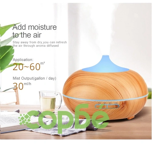 Овлажнител и ароматизатор 400ml капацитет, без тампон, с таймер, LED осветление и дистанционно управление ➤ топ цена ➤ sorbe.bg