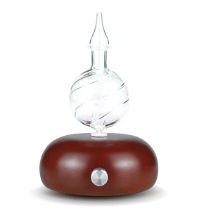 Изпарител за етерични масла небюлайзер от естествено дърво и стъкло