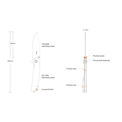 Нож Ruike P801-SF ➤ топ цена ➤ sorbe.bg