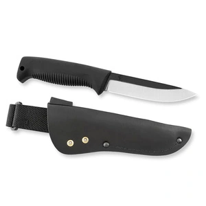 Нож Peltonen M07 Ranger Puukko 80CrV2 Uncoated Black TPE Leather Sheath