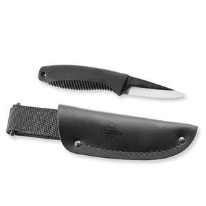Нож Peltonen Knives Pikkusissi M23 puukko, 80CrV2 TPE Черен Кожена кания