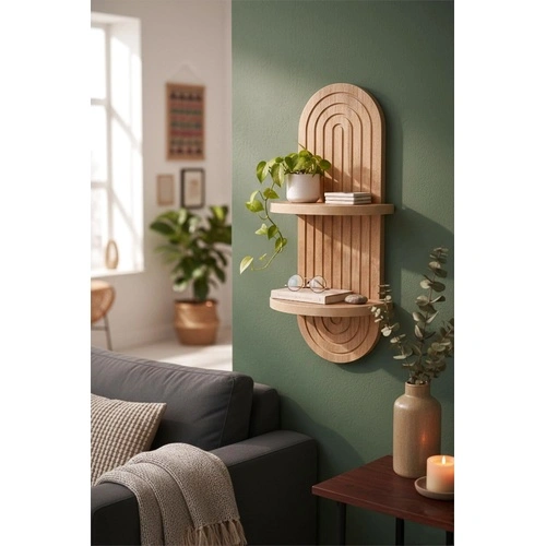 Стенен рафт Artmtkwll2, дъб, MDF, 70 см ➤ топ цена ➤ sorbe.bg