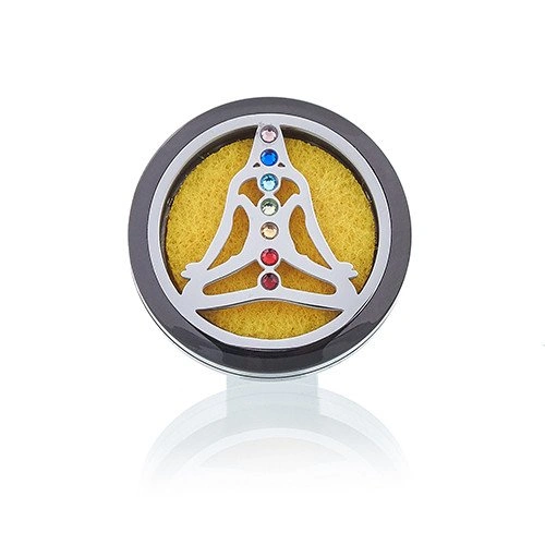 Car Diffuser Kit - Pewter Yoga Chakra - 30mm ➤ топ цена ➤ sorbe.bg