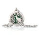 Aromatherapy Jewellery Necklace - Cat and Flowers 25mm