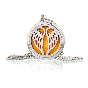 Aromatherapy Jewellery Necklace - Angel Wings 30mm