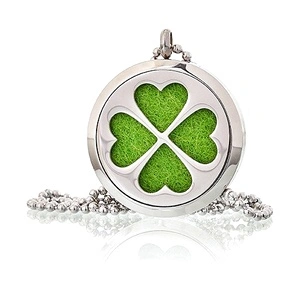 Aromatherapy Jewellery Necklace - Four Leaf Clover 30mm