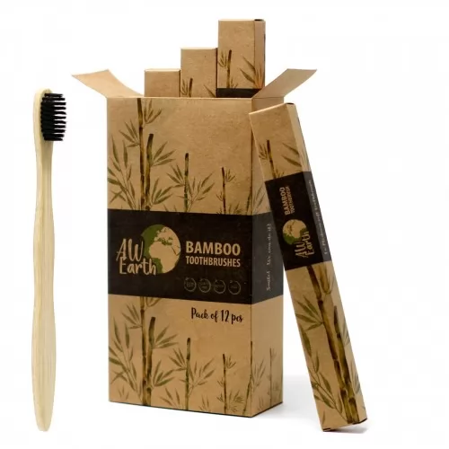 Bamboo Toothbrush - Charcoal Medium Soft ➤ топ цена ➤ sorbe.bg